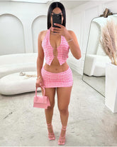 Alessandra Tweed Set (Pink)